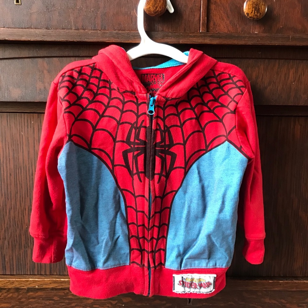 SOLD // Spiderman hoodie with mask 4T/5T